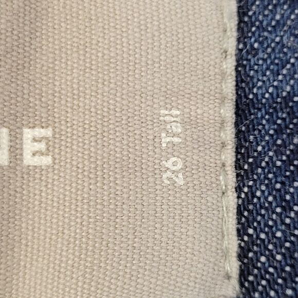 Everlane Cropped Straight Leg Jeans Size 26 Tall Dark Wash Raw Hem 27" Waist - Picture 10 of 11